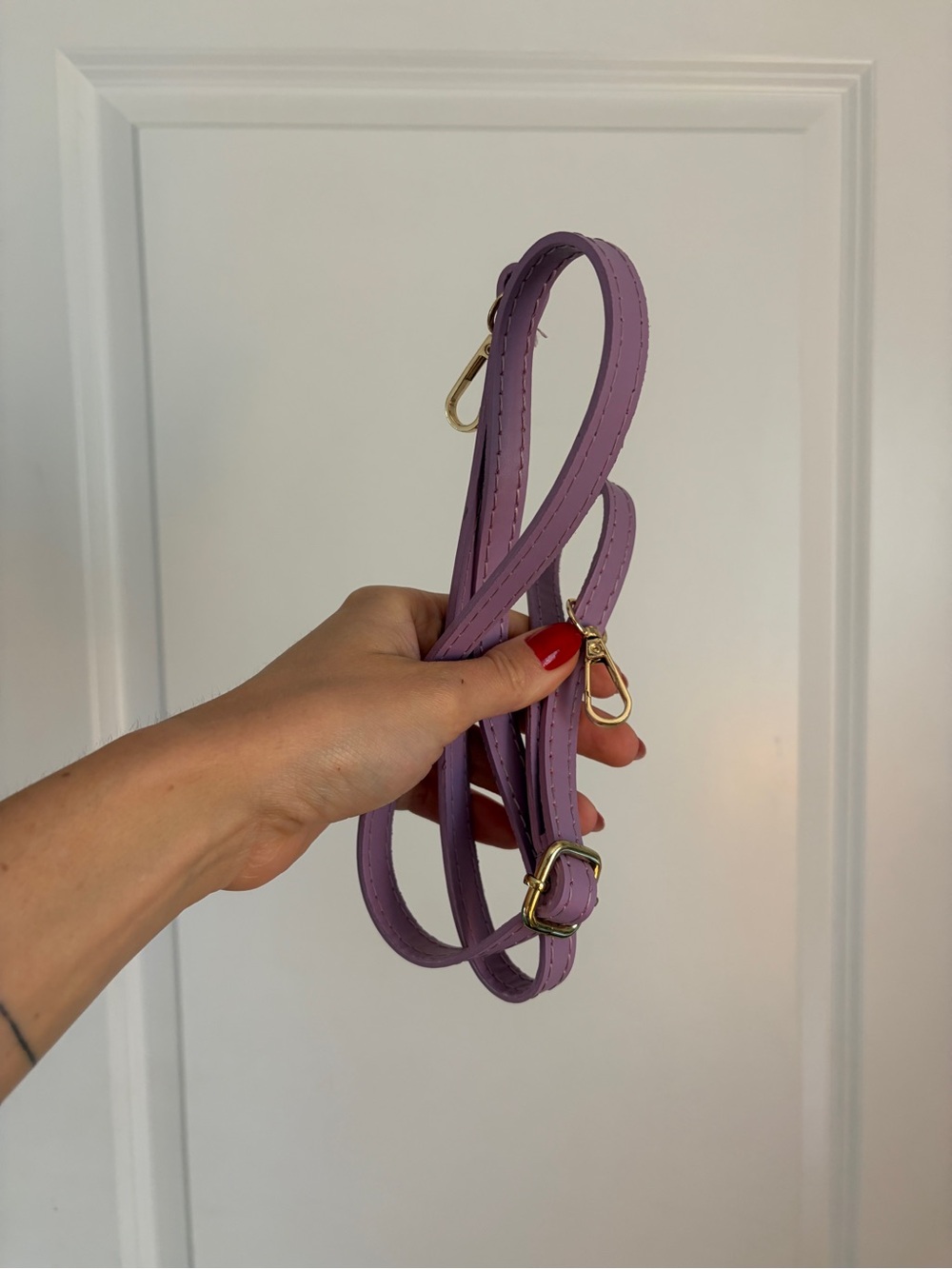 Italian Leather Lilac Top-Handle purse - Picture 6 of 6